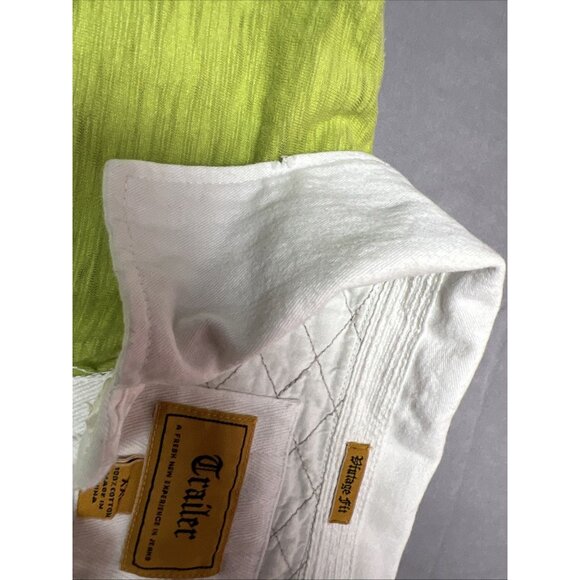 TRAILER VINTAGE FIT SHORT SLEEVE DISTRESSED GREEN/WHITE POLO SHIRT MEN'S SZ 2XL - Picture 11 of 16